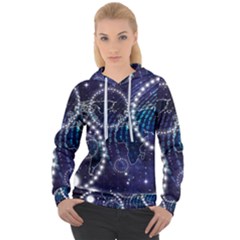 Continents Stars Networks Internet Women s Overhead Hoodie by Pakjumat