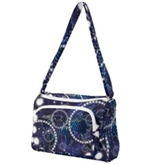 Continents Stars Networks Internet Front Pocket Crossbody Bag by Pakjumat