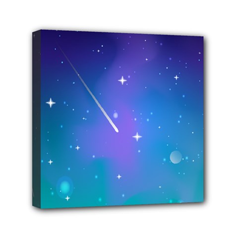 Stars Sky Cosmos Galaxy Mini Canvas 6  X 6  (stretched) by Pakjumat