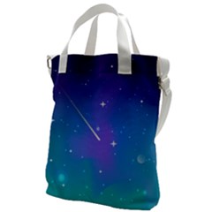 Stars Sky Cosmos Galaxy Canvas Messenger Bag by Pakjumat