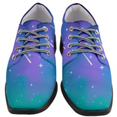 Stars Sky Cosmos Galaxy Women Heeled Oxford Shoes by Pakjumat