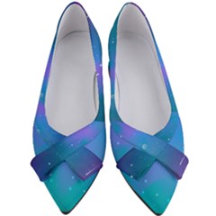 Stars Sky Cosmos Galaxy Women s Bow Heels by Pakjumat