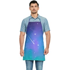 Stars Sky Cosmos Galaxy Kitchen Apron by Pakjumat