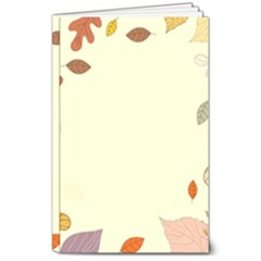 Autumn Border Frame Background 8  X 10  Softcover Notebook by Pakjumat