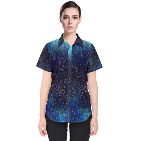 Abstract Background Template Women s Short Sleeve Shirt by Pakjumat