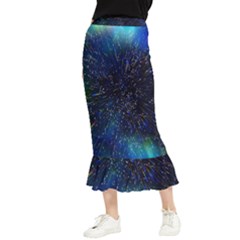 Abstract Background Template Maxi Fishtail Chiffon Skirt