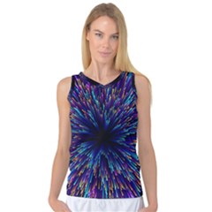 Abstract Beam Blast Women s Basketball Tank Top by Pakjumat