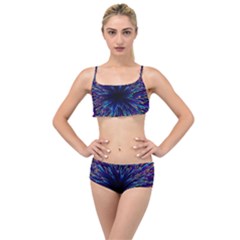 Abstract Beam Blast Layered Top Bikini Set by Pakjumat