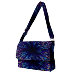 Abstract Beam Blast Full Print Messenger Bag (s)