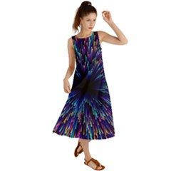 Abstract Beam Blast Summer Maxi Dress by Pakjumat