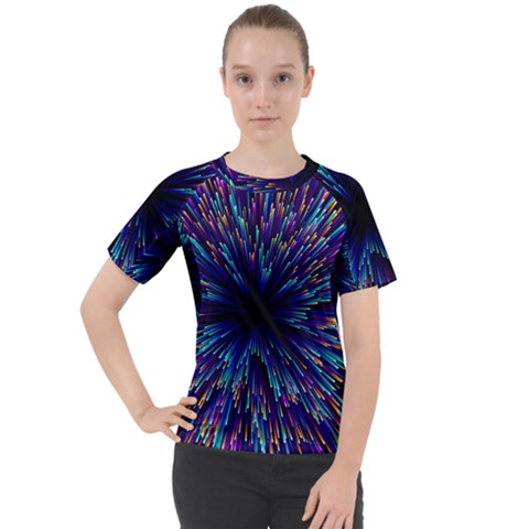 Abstract Beam Blast Women s Sport Raglan T-shirt by Pakjumat