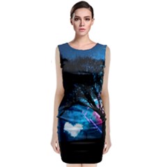 Trees Surreal Universe Silhouette Classic Sleeveless Midi Dress by Pakjumat