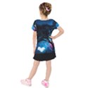 Trees Surreal Universe Silhouette Kids  Short Sleeve Velvet Dress View2