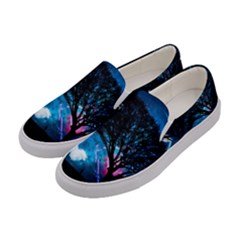 Trees Surreal Universe Silhouette Women s Canvas Slip Ons by Pakjumat