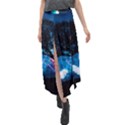 Trees Surreal Universe Silhouette Velour Split Maxi Skirt View1