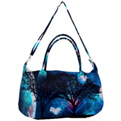 Trees Surreal Universe Silhouette Removable Strap Handbag by Pakjumat