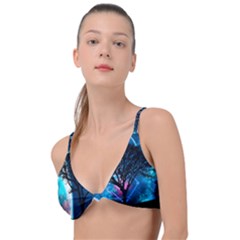 Trees Surreal Universe Silhouette Knot Up Bikini Top by Pakjumat