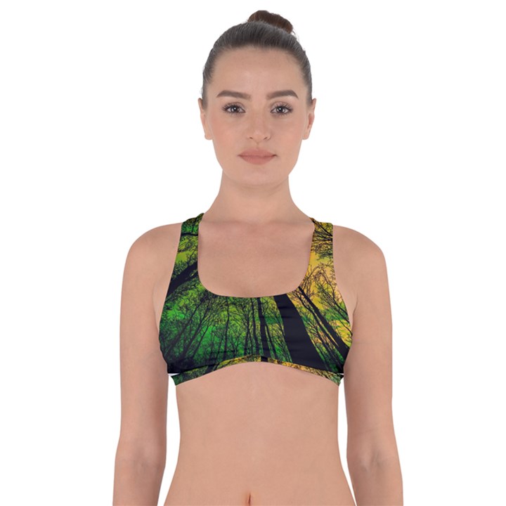 Landscape Night Moon Star Nature Got No Strings Sports Bra