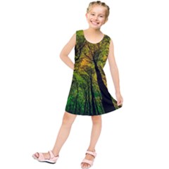 Landscape Night Moon Star Nature Kids  Tunic Dress by Pakjumat