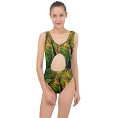 Landscape Night Moon Star Nature Center Cut Out Swimsuit by Pakjumat