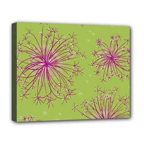 Dandelion Flower Background Nature Flora Drawing Deluxe Canvas 20  X 16  (stretched) by Pakjumat