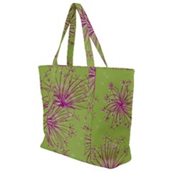 Dandelion Flower Background Nature Flora Drawing Zip Up Canvas Bag by Pakjumat