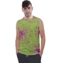 Dandelion Flower Background Nature Flora Drawing Men s Regular Tank Top View1