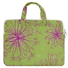 Dandelion Flower Background Nature Flora Drawing Macbook Pro 13  Double Pocket Laptop Bag by Pakjumat