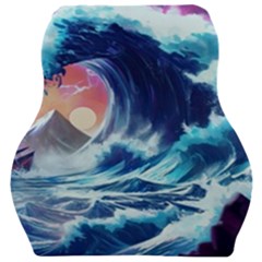 Storm Tsunami Waves Ocean Sea Nautical Nature Car Seat Velour Cushion  by Pakjumat