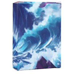 Storm Tsunami Waves Ocean Sea Nautical Nature Playing Cards Single Design (rectangle) With Custom Box by Pakjumat