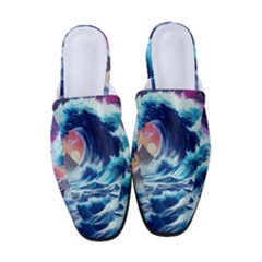 Storm Tsunami Waves Ocean Sea Nautical Nature Women s Classic Backless Heels by Pakjumat