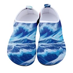 Storm Tsunami Waves Ocean Sea Nautical Nature Kids  Sock-style Water Shoes by Pakjumat