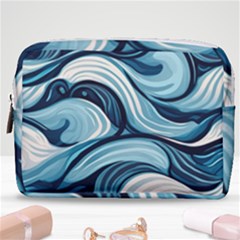 Pattern Ocean Waves Arctic Ocean Blue Nature Sea Make Up Pouch (medium) by Pakjumat