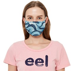 Pattern Ocean Waves Arctic Ocean Blue Nature Sea Cloth Face Mask (adult) by Pakjumat