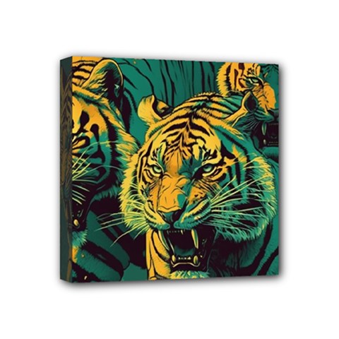 Abstract Landscape Nature Floral Animals Portrait Mini Canvas 4  X 4  (stretched) by Pakjumat