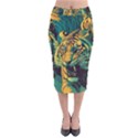 Abstract Landscape Nature Floral Animals Portrait Velvet Midi Pencil Skirt View1