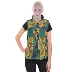 Abstract Landscape Nature Floral Animals Portrait Women s Button Up Vest by Pakjumat