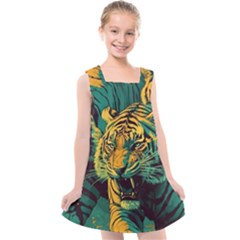 Abstract Landscape Nature Floral Animals Portrait Kids  Cross Back Dress by Pakjumat