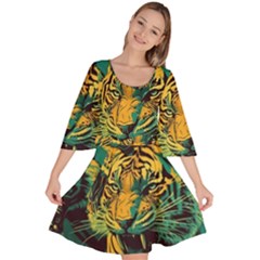 Abstract Landscape Nature Floral Animals Portrait Velour Kimono Dress