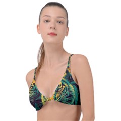 Abstract Landscape Nature Floral Animals Portrait Knot Up Bikini Top by Pakjumat