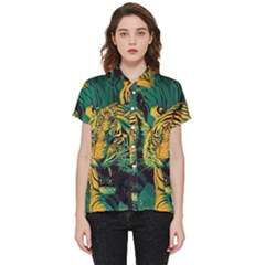 Abstract Landscape Nature Floral Animals Portrait Short Sleeve Pocket Shirt by Pakjumat