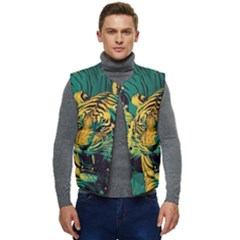 Abstract Landscape Nature Floral Animals Portrait Men s Button Up Puffer Vest	 by Pakjumat