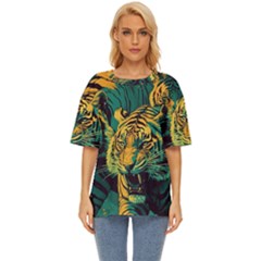 Abstract Landscape Nature Floral Animals Portrait Oversized Basic T-shirt by Pakjumat