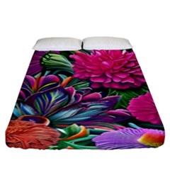 Flowers Nature Spring Blossom Flora Petals Art Fitted Sheet (king Size) by Pakjumat