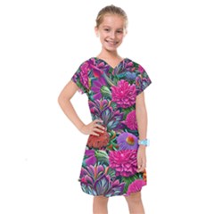 Flowers Nature Spring Blossom Flora Petals Art Kids  Drop Waist Dress