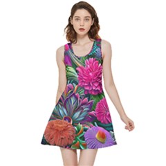 Flowers Nature Spring Blossom Flora Petals Art Inside Out Reversible Sleeveless Dress by Pakjumat