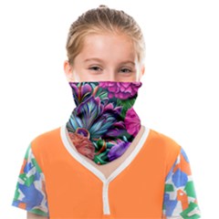 Flowers Nature Spring Blossom Flora Petals Art Face Covering Bandana (kids) by Pakjumat