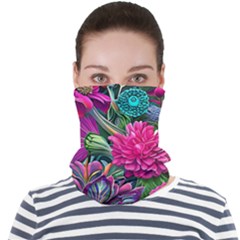 Flowers Nature Spring Blossom Flora Petals Art Face Seamless Bandana (adult) by Pakjumat