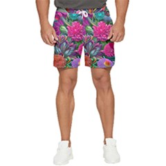 Flowers Nature Spring Blossom Flora Petals Art Men s Runner Shorts by Pakjumat