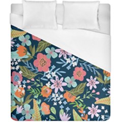 Flowers Flower Flora Nature Floral Background Painting Duvet Cover (california King Size) by Pakjumat